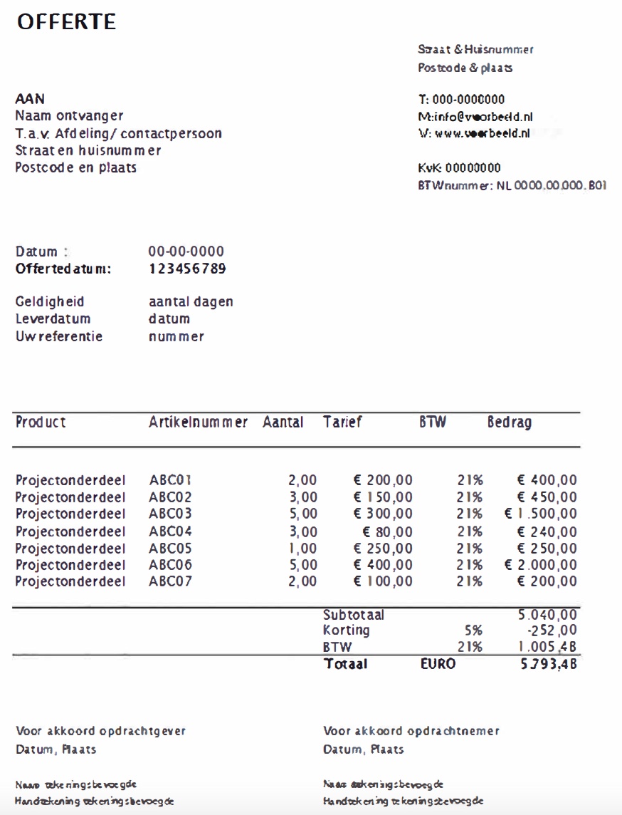 Hoe Maak Je Een Goede Offerte Sales Values